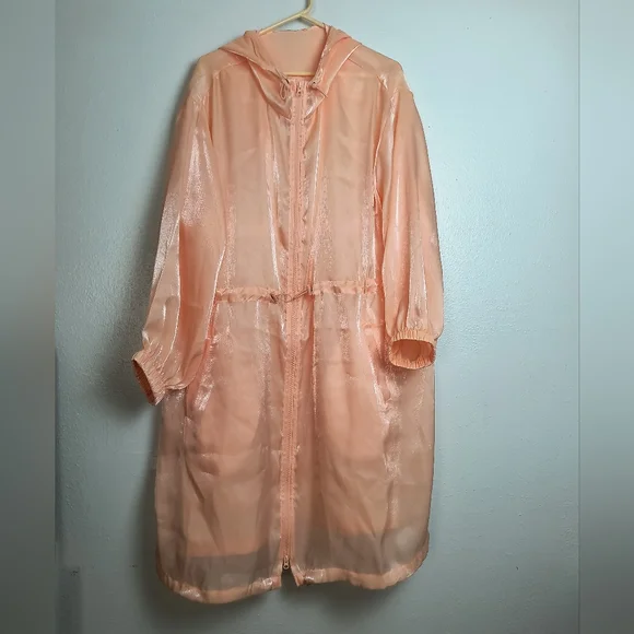 Future Collective For Target 🎯 Cinched Waist Hoodie Parka Arganza Jacket Sheer - Picture 8 of 12